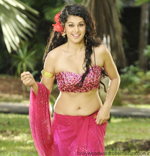 Taapsee Pannu Hot Navel And Cleavage Exposed