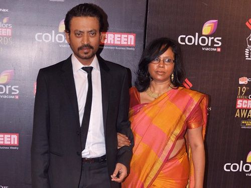 Irrfan Khan with wife Sutapa Sikdar