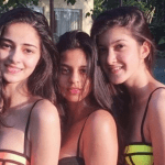 Shahrukh’s daughter seen with Sanjay Kapoor and Chunky Pandey’s daughter in Bikini