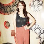 Hazel Keech in a see through outfit