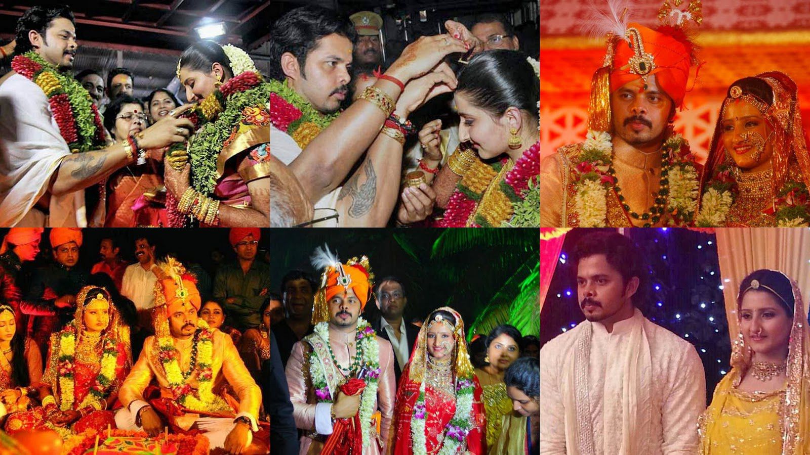 S Sreesanth and Bhuvneshwari Kumari Wedding Picture