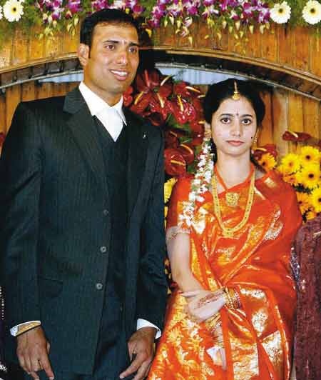 VVS Laxman and Sailaja Laxman Wedding Picture