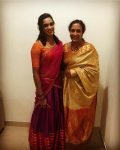 PV Sindhu with mother