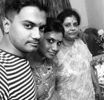 Rocky Jaiswal with his mother
