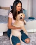 Sonam Bajwa with her pet dog Simba