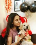 Sophiya Kiran Singh with her Dog