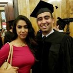 Avneesh Singh Saluja with his wife Pia Chakrabarti