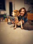 Monali Thakur with her pet dog Daichi Thakur