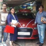 Haarsh Limbachiyaa with his parents