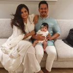 Keenan Tham with wife Neha Tham and Daughter Norah Tham