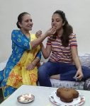 Manasi Moghe with mother Jayashree Moghe