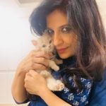 Shazia Ilmi with her kitten Luna