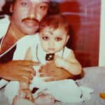 Payal Ghosh childhood picture with father