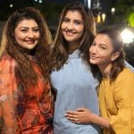 Gauahar Khan with sister Kausar and Zakia