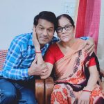 Pannu Gusain with mother