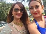 Preeti Jhangiani with sister Deepa Jhangiani
