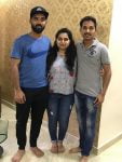 Ajinkya Rahane with sister Apurva Rahane and brother Shashank Rahane