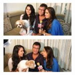 Srishty Rode with father Tony Rode and sister Shweta Rode