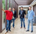 Vidur, Anant and Viraj Kataria with father Achal Kataria