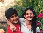 Amyra Dastur childhood picture with brother Jehangir Dastur