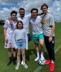 David Beckham with his children