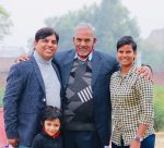 Deepti Sharma with father and brother