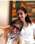 Navya Naveli Nanda with grandfather Amitabh Bachchan