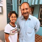 Poonam Yadav with father