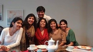Uberoi sisters with father Mahesh