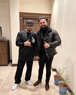 Yo Yo Honey Singh with brother in law Nikhil
