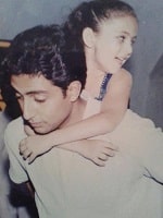 Zoya Afroz childhood picture with Abhishek Bachchan