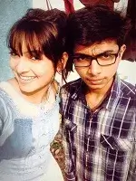 Vijaya Sharma with brother