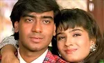 ajay devgan with raveena tandon
