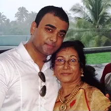 david prabhu with mother ninette prabhu