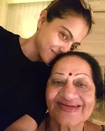 kajol with mother in law veena devgan