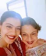 kajol with mother tanuja