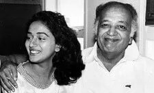 madhuri dixit with father
