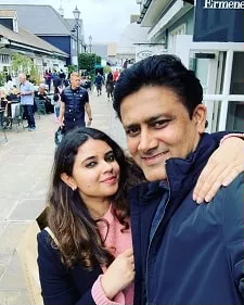 anil kumble with his daughter aaruni kumble