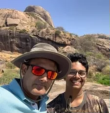 anil kumble with his son mayas kumble