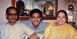 anil kumble with parents