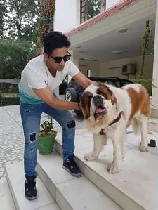 arslan goni with his dog liam