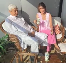 fatema agarkar with father moize ghadially