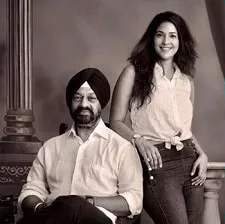 harleen sethi with father amarjeet singh sethi