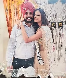 harnaaz sandhu with brother harnoor sandhu