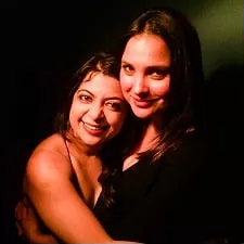 lara dutta with sister sabrina dutta