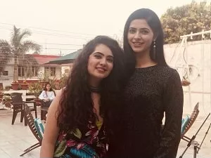 pankhuri gidwani with chehak gidwani