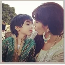parveen shahani with son ayaan hashmi