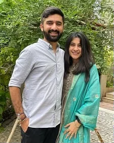 puja pabari with brother jeet pabari