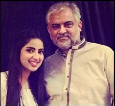 sajal ali with father