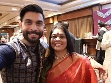 suraj nambiar with mother renuka nambiar